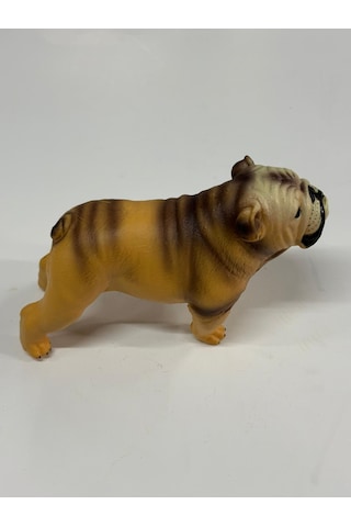Plastik Oyuncak Büyük Boy Hayvan Bulldog Köpek 17 Cm