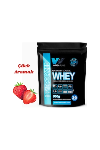 Wwp Platinum Standard Whey Protein Hydrolyzed Tozu 900g Çilek Aromalı. Çilek
