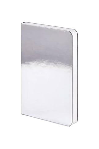 Nuuna Gri Noktalı A6 Defter Shiny Starlet Silver 53962 Gri