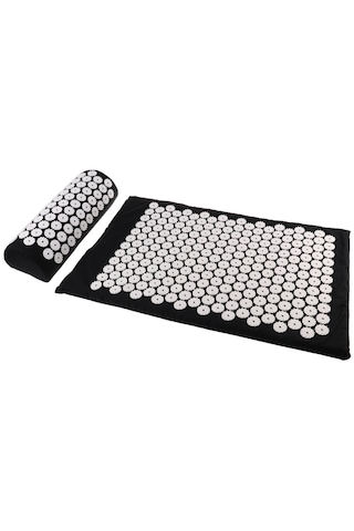 Homyl Dikenli Acupressure Yastık Mat Seti Akupunktur Siyah