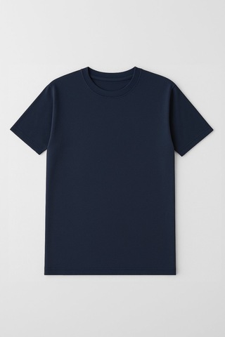 Markapia Woman Kadın %100 Pamuk Basic T-shirt Lacivert