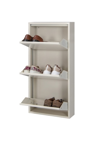 Kaser 3'Lü Krem Metal Ayakkabılık Krem