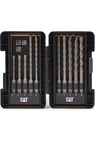 Cat Da03901 10 Parça Tungsten Karbür Sds-plus Beton Matkap Uç Seti