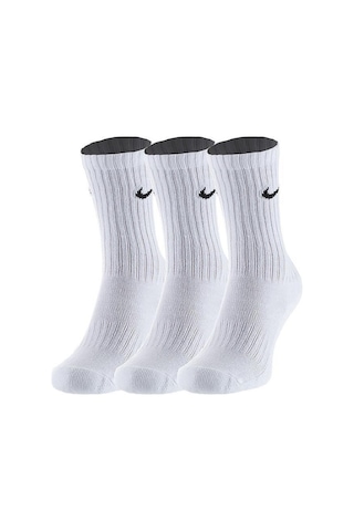 Nike Cush Crew3P Value Beyaz Çorap Sx4508-101