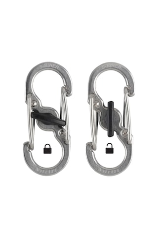 Nite Ize S-Biner Microlock Çelik Karabina 2Li Paket Gri Çok Renkli