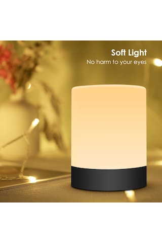 Springsun Koyu Siyah Usb Şarjlı El Taşınabilir Led Gece Lambası - Kumandalı 13 Renk 3 Işık Modu Ve Zamanlama Özelliği Diğer