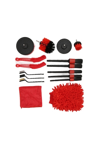 Elektrikli Matkap İçin 16 Adet Araba Temizleme Fırçası Seti, Kamyon, Bisiklet, Lastik, Egzoz, Tampon Ve Çamurluk İçin