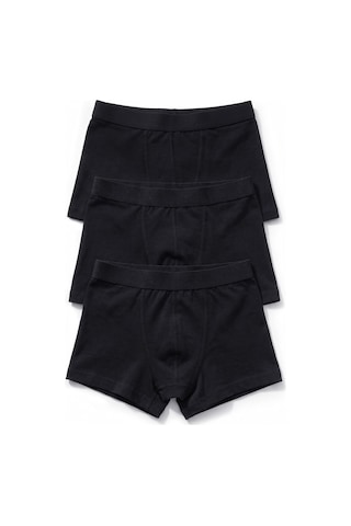 Öts Erkek Çocuk 3 Lü Pamuklu Boxer Düz Renk Ergonomik Tasarım 7240-3 Siyah