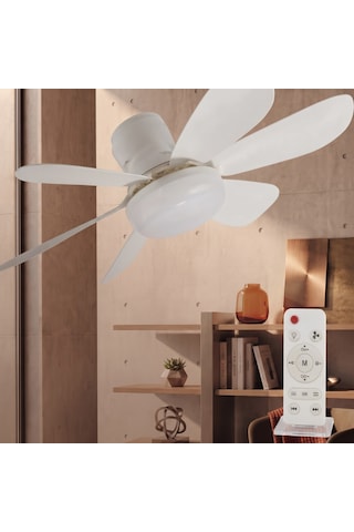 Büro Ev Ofis Hediyesi İçin 52cm Zamanku Uzatmalı Led Avize Tavan Vantilatörü