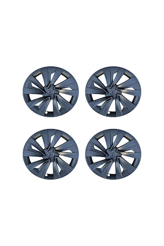 Red Lion Parts Tesla Model Y Juniper 2025+ Uyumlu 19 İnç New Star / Cyber Stil Jant Kapağı Seti - Mat Siyah