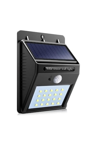 20 Led'li Sensörlü Solar Bahçe Balkon Duvar Lambası