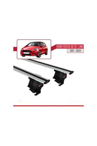 Ford Fiesta Vıı St-line 2017-2023 Arası İle Uyumlu Ace-4 Ara Atkı Tavan Barı Gri