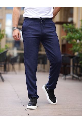 Keten Jogger Pantolon Lacivert