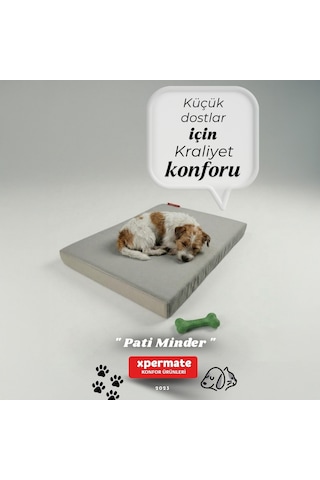 Xpermate Büyük Irk Köpek Yatağı Fermuarlı Yıkanabilir Su İtici Evcil Hayvan Yatağı Pati Minder 60 x 80 CM