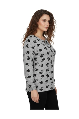 Wearon Kadın Yumoş Yaka Bağcıklı Modelli Bluz Bgl-st05139 Gri