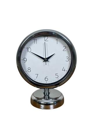 Krom 25 X 20 Cm Metal Standart Masa Saati Çok Renkli