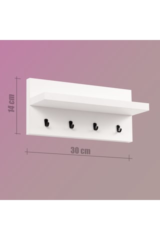 Anahtar Askısı, Askılık, Duvar Askılığı, Anahtarlık Beyaz