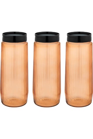 Selka Home 3'lü Signature Çizgili Kavanoz 001