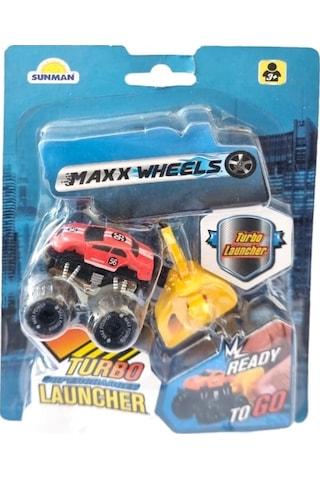 1 Adet Maxx Wheels Mini Fırlayan Araçlar Turbo Launcher Çok Renkli