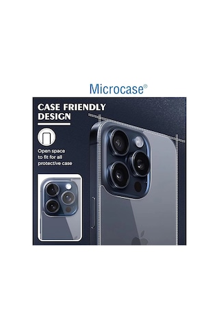 Apple Uyumlu iPhone 15 Pro Arka Kapak İçin Tempered Glass Cam Koruma - Al3270