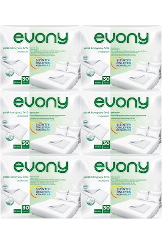 Evony Hasta Yatak Koruyucu 60*90Cm 180 Adet (6PK*30) (Kaymaz Özel
