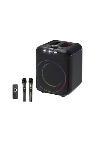 Konfulon F39 25w Sürücülü Rgb Işıklı 2 Adet Mikrofonlu Bluetooth 5.3 Kablosuz Hoparlör Semeglbl - 40 Siyah