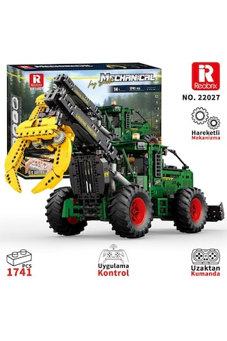 Reobrix Technic 22027 Kütük Taşıyıcı Log Skidder Kumanda&motorlu Yaratıcı Yapı Blok Seti Building Blocks - 1741 Parça