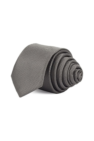 Tudors İnce Kendinden Desenli Erkek Kravat - Gri (298390576) Gri