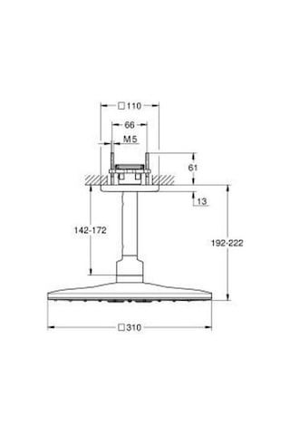 Grohe Rainshower Smartactive 310 Cube Tepe Duşu Seti 142 Mm, 2 Akışlı - 26481al0 Bakır