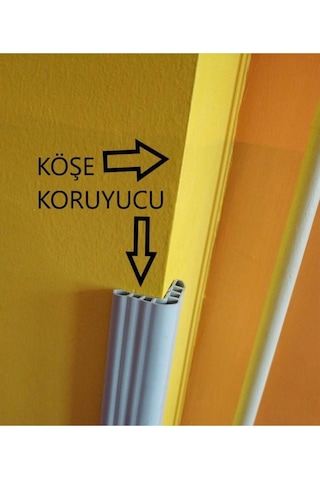 Kalın Kaucuk Duvar Kenar Koruma 130 CM Gri 10 Adet