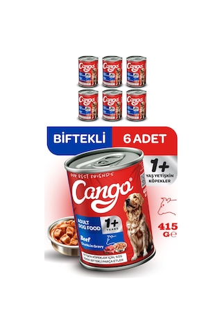 Cango Yaş Yetişkin Köpek Maması Etli 415gr 6lı