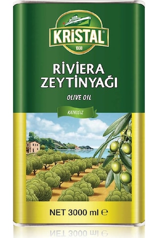 Kristal Riviera Zeytinyağı 3 Litre teneke Kristal Riviera Zeytinyağı 3 Litre teneke