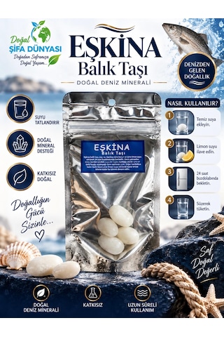 Eşkina Balık Taşı 3 Adet Doğal Eşkina Balığı Taşı