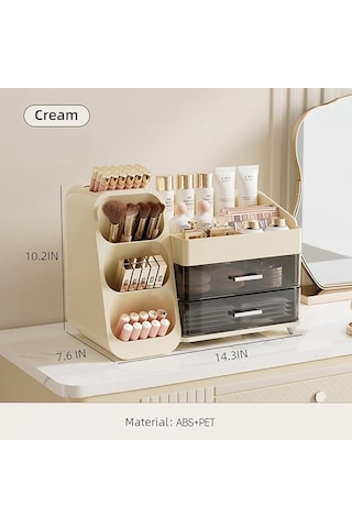 Büyük Kapasiteli Çekmeceli Makyaj Düzenleyici Krem