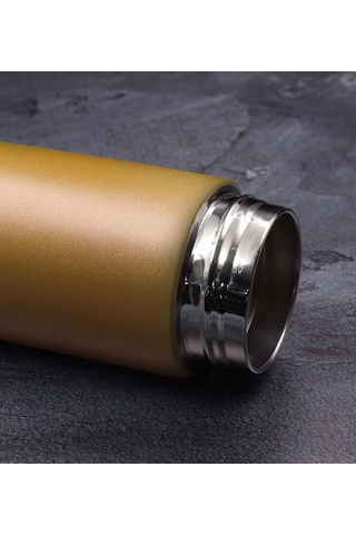 Bk Gift Kişiye Özel İsimli Dereceli Göstergeli Termos Gold Renk , Arkadaşa Hediye, Yeni İş Hediyesi Altın