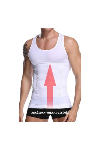 Erkek Göbek Toparlayıcı Sırt Destekleyici Korse Atlet İkili Set