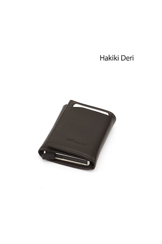 Gönderir Gönderi R Unisex Kahverengi Hakiki Deri Mekanizmalı Cüzdan Ddux77706950