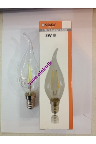 5 Adet Rustik Led Kıvrık Buji Beyaz 6500 Kelvin 3w 270 Lümen