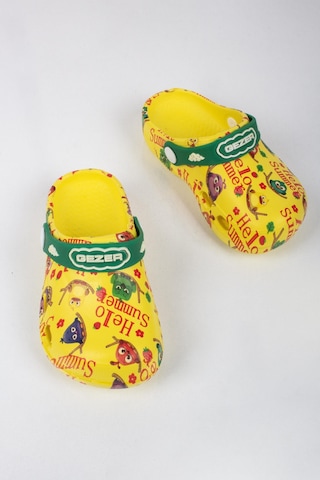 Kız Çocuk Renkli Kuş Temalı Terlik-5812-sarı Sarı