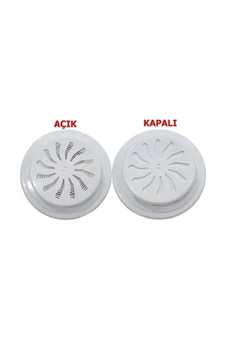 Standart Ayarlanabilir Menfez Yuvarlak Beyaz Plastik Havalandırma Menfezi, Kontrollü Hava Akışı, Duvar Ve Kapı