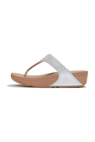 D63 Steeled Silver Sandalet Kadın Ec5-d63 Fitflop Lulu Toe Post - Hotfıx Gri