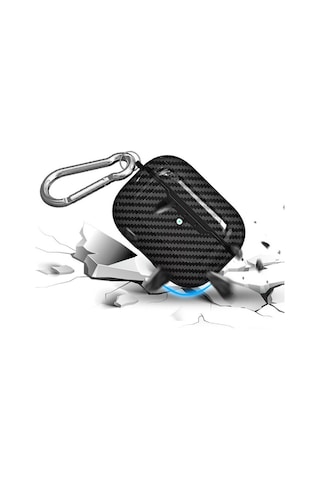Ally Carbon Case Apple Uyumlu AirPods Pro Carbon Fiber Silikon Kilif 119943184 - Renk / Siyah