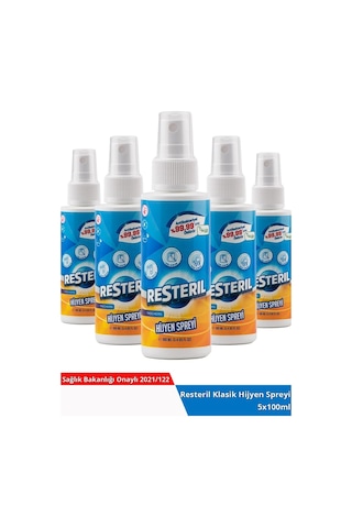 Resteril Doğal Alkolsüz Dezenfektan Hijyen Spreyi 500 ML