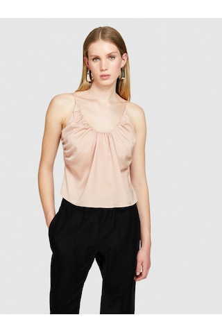 Sisley İnce Askılı Derin Büzgü Yakalı Üst Kadın 04w Bluz - 324p51mglh016
