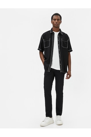 Koton Slim Fit Kot Pantolon - Brad Jean Siyah 4sam40062nd 4SAM40062ND999 Siyah