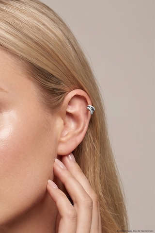 Luna 18 Ayar Beyaz Altın Kaplama Gümüş Tragus-helix Piercing