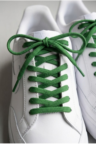 Last İcon Yeşil Renk Yassı Örgü Ayakkabı Bağcığı Spor Sneaker Uyumlu Yeşil