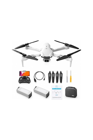 F10 Gps 6k Çift Kameralı Akıllı Dönüş Özellikli Drone Çift Batarya 2km Menzil 25 Dk Uçuş Süreli