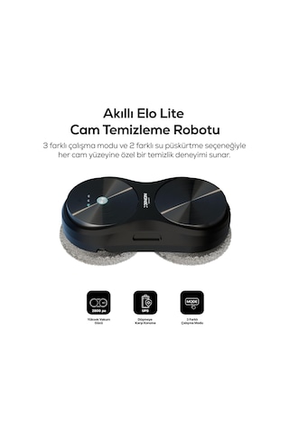 Tr Elo Lite Akıllı Cam Temizleme Robotu Çift Su Püskürtmeli 2800 Pa Vakumlu Uygulama Ve Kumanda Kontrollü X868 Genel