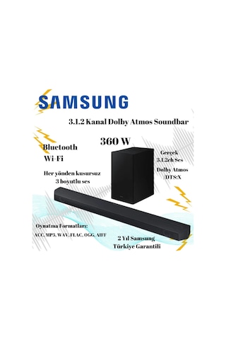 Hw-q600c Soundbar Ev Sinema Sistemi 3.1.2 Kanal,bluetooth,hdmı-siyah-133222